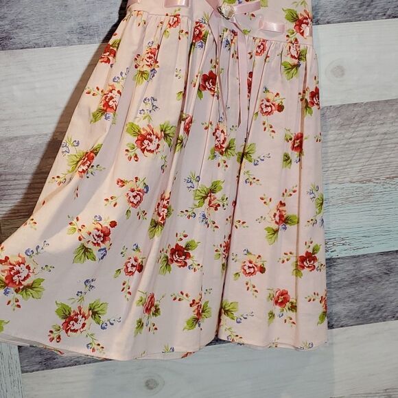 Jona Michelle Pink Floral Sleeveless Dress Sz 4T Church Fun Photos BoHo - Picture 4 of 8